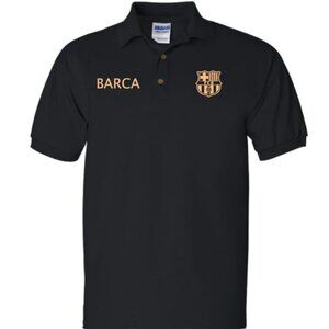 FC Barcelona black and gold polo men